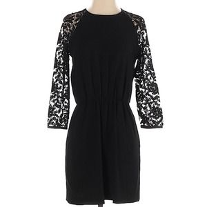 Wilfred Aritzia Dress Black Knit Keyhole Back Sz 4